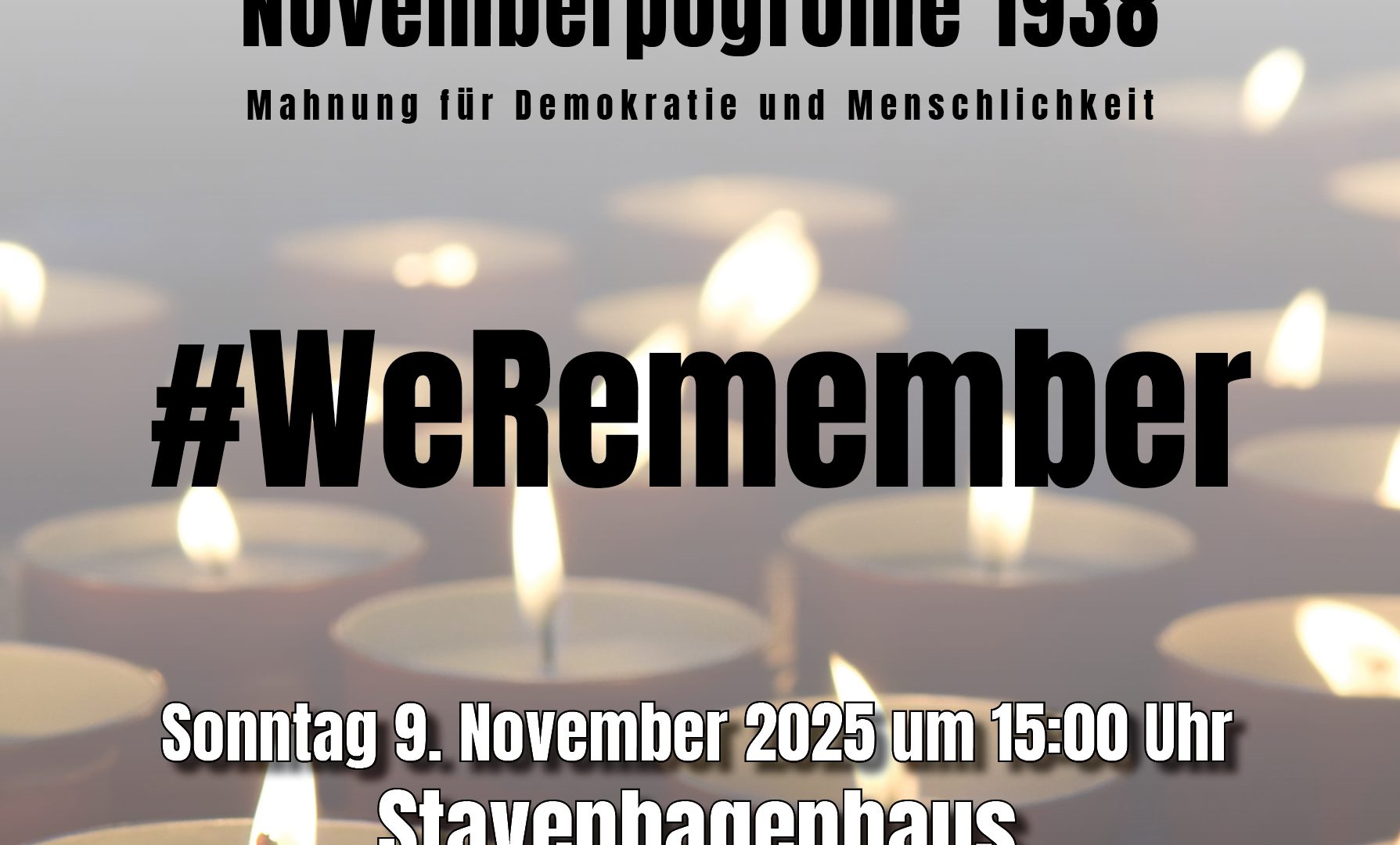 Zentrale Gedenkveranstaltung in Hamburg-Nord im Gedenken an die Opfer der Novemberpogrome 1938