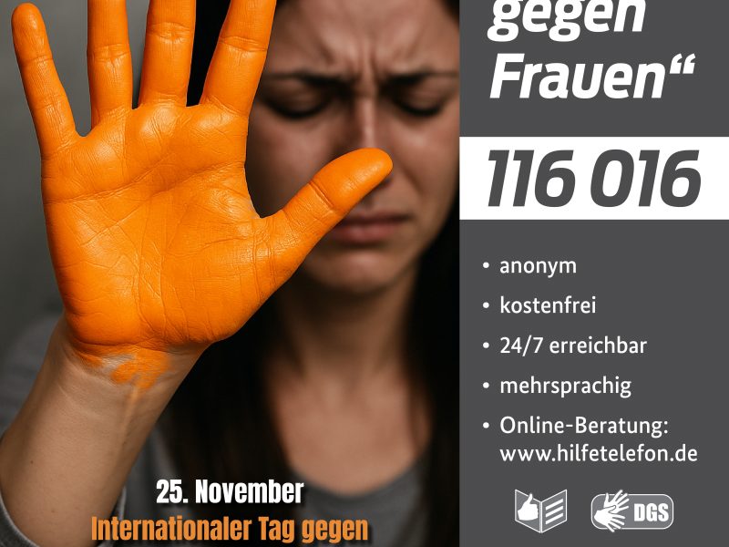 25. November: Internationaler Tag gegen Gewalt an Frauen
