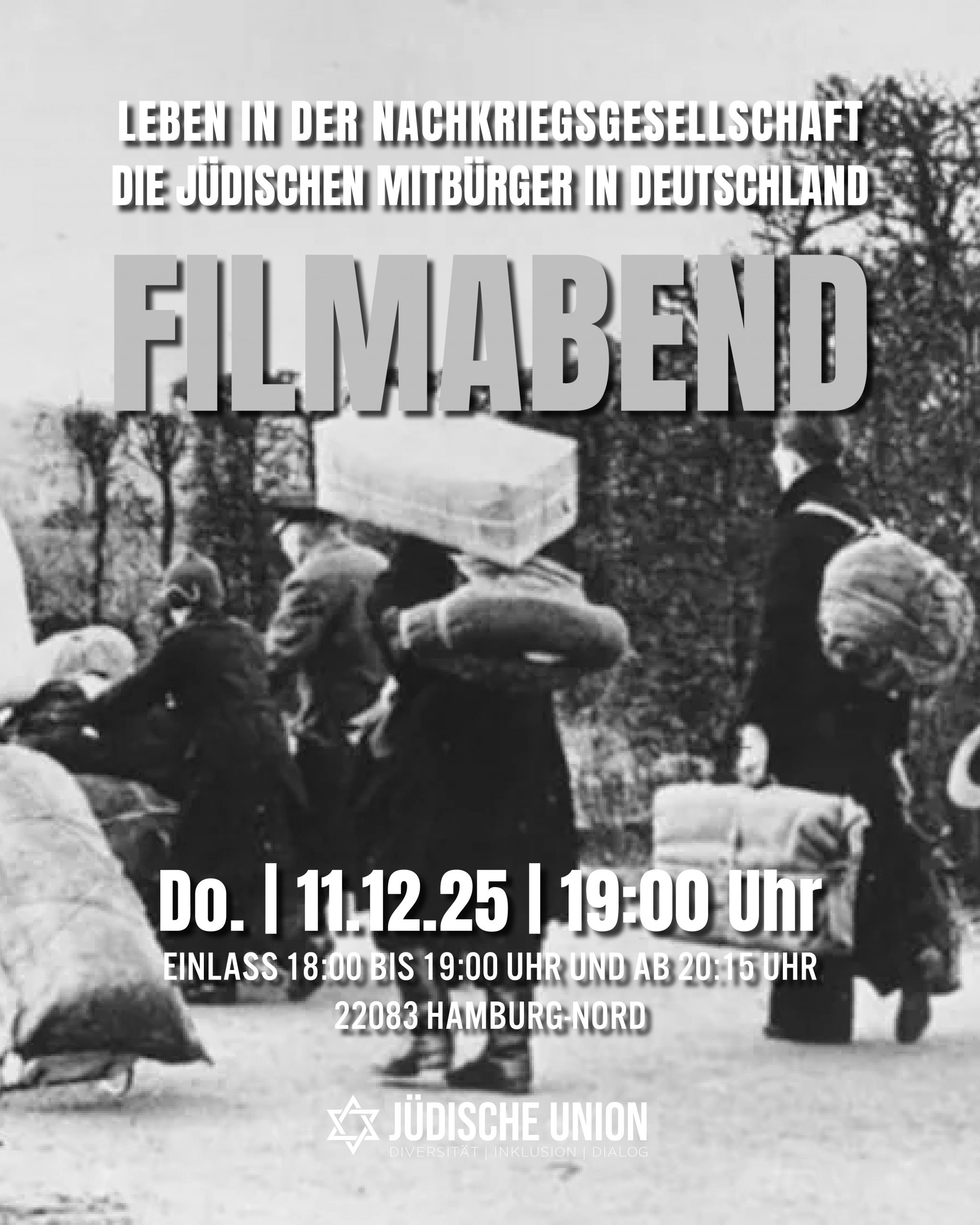 Filmabend: „Leben in der Nachkriegsgesellschaft – Die jüdischen Mitbürger in Deutschland“