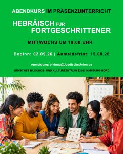 Abendkurs: Hebräisch für Fortgeschrittene – Mittwochs 19:00 Uhr