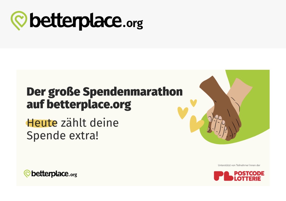 28. Juni 2026: Heute zählt jede Spende doppelt!