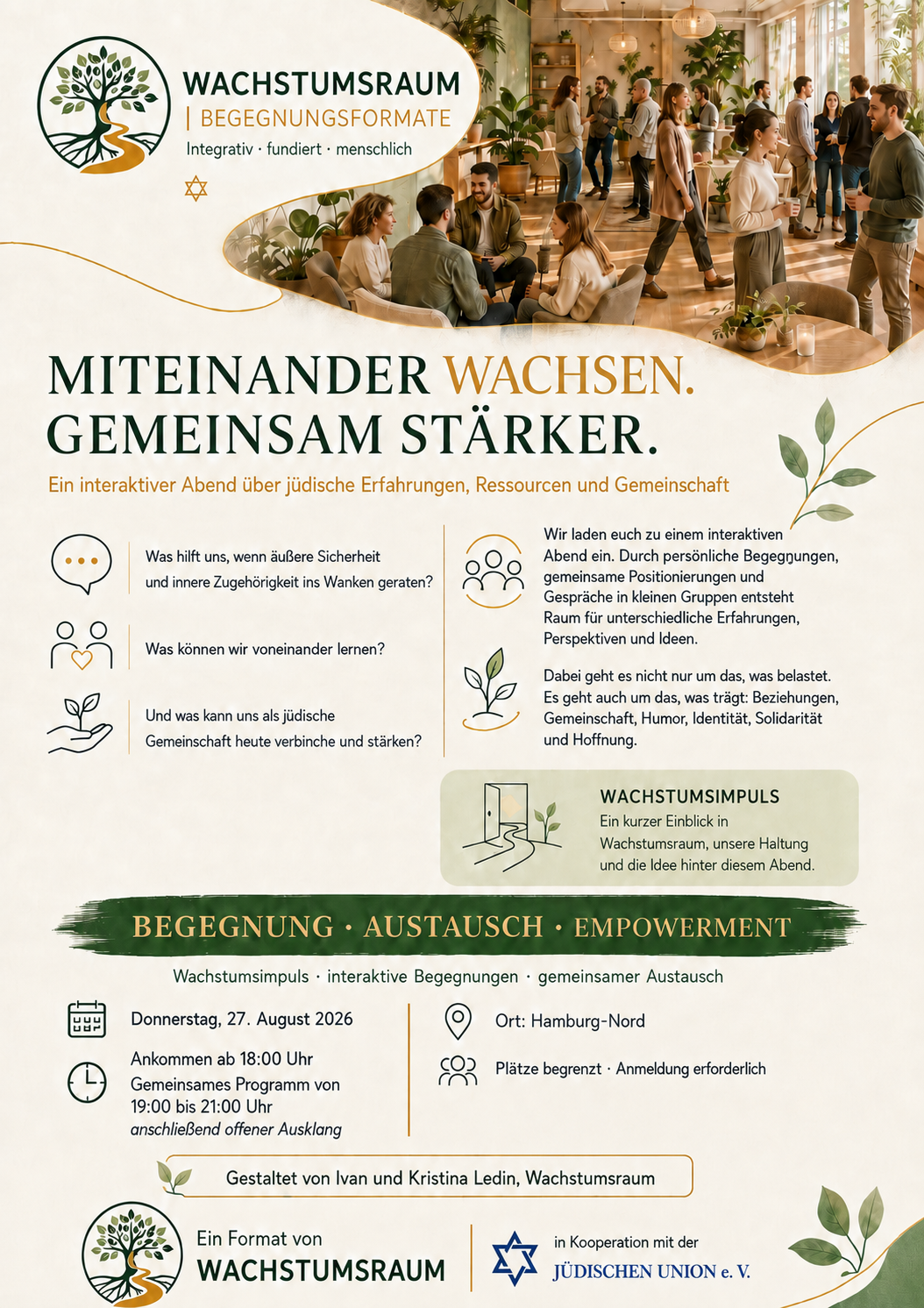 Wachstumsraum: Jüdische Zugehörigkeit stärken – Begegnung, Austausch und Empowerment