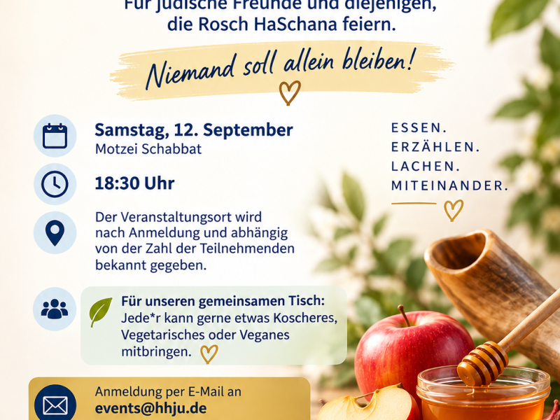 2. Seder Rosch HaSchana: Gemeinsam ins neue Jahr – niemand soll allein bleiben.