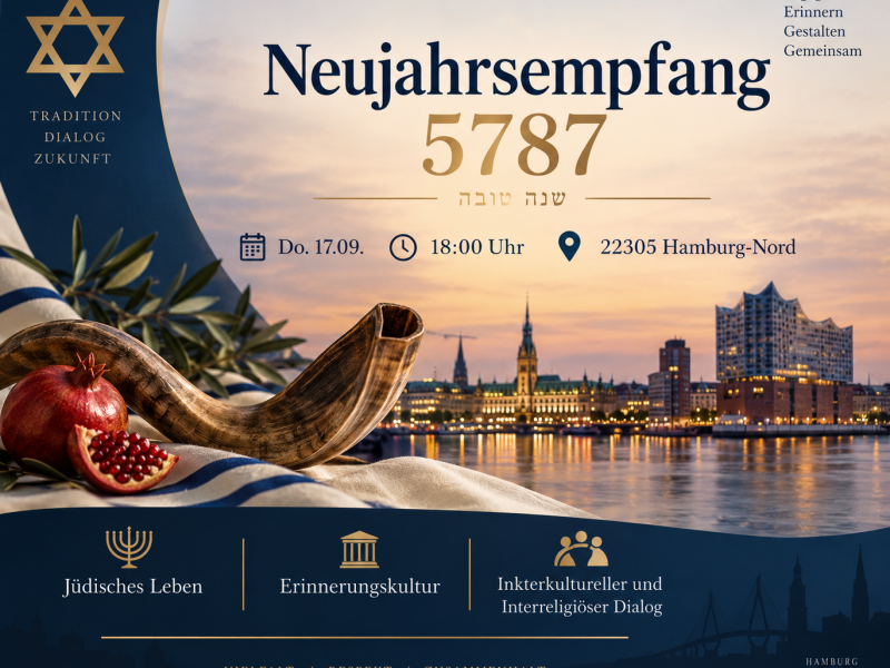 Rosch HaSchana Neujahrsempfang 5787  | Do. 17.09. 18:00 Uhr | 22305 Hamburg-Nord